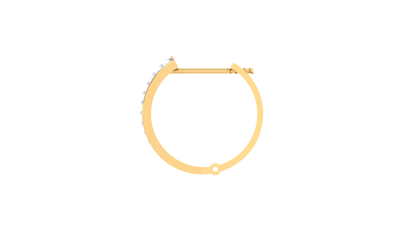 Twin Row Diamond Hoop Earrings In Gold – 0.34 Ct