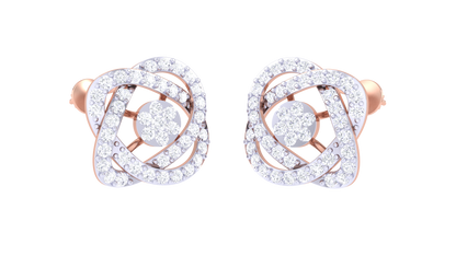 Classical Sparkle Stud Earring - 0.73 Ct Gold Diamond