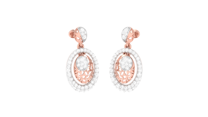 Pave Glimmer Drop Earrings In Gold - 0.66 Dazzling Cut Diamonds