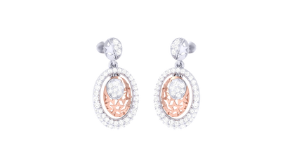 Pave Glimmer Drop Earrings In Gold - 0.66 Dazzling Cut Diamonds