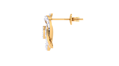 Classical Sparkle Stud Earring - 0.73 Ct Gold Diamond