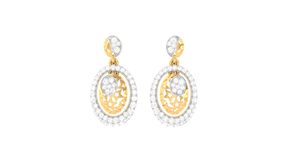 Pave Glimmer Drop Earrings In Gold - 0.66 Dazzling Cut Diamonds