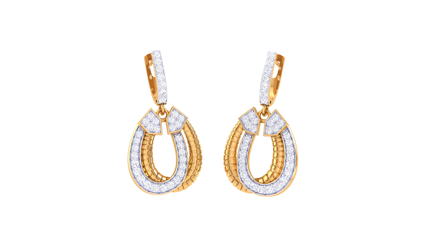 Lumina Hoop Earrings In Gold - 0.45 Ct Diamonds