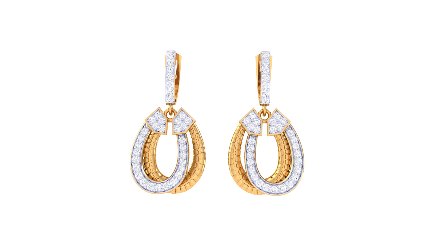 Lumina Hoop Earrings In Gold - 0.45 Ct Diamonds