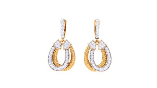 Lumina Hoop Earrings In Gold - 0.45 Ct Diamonds
