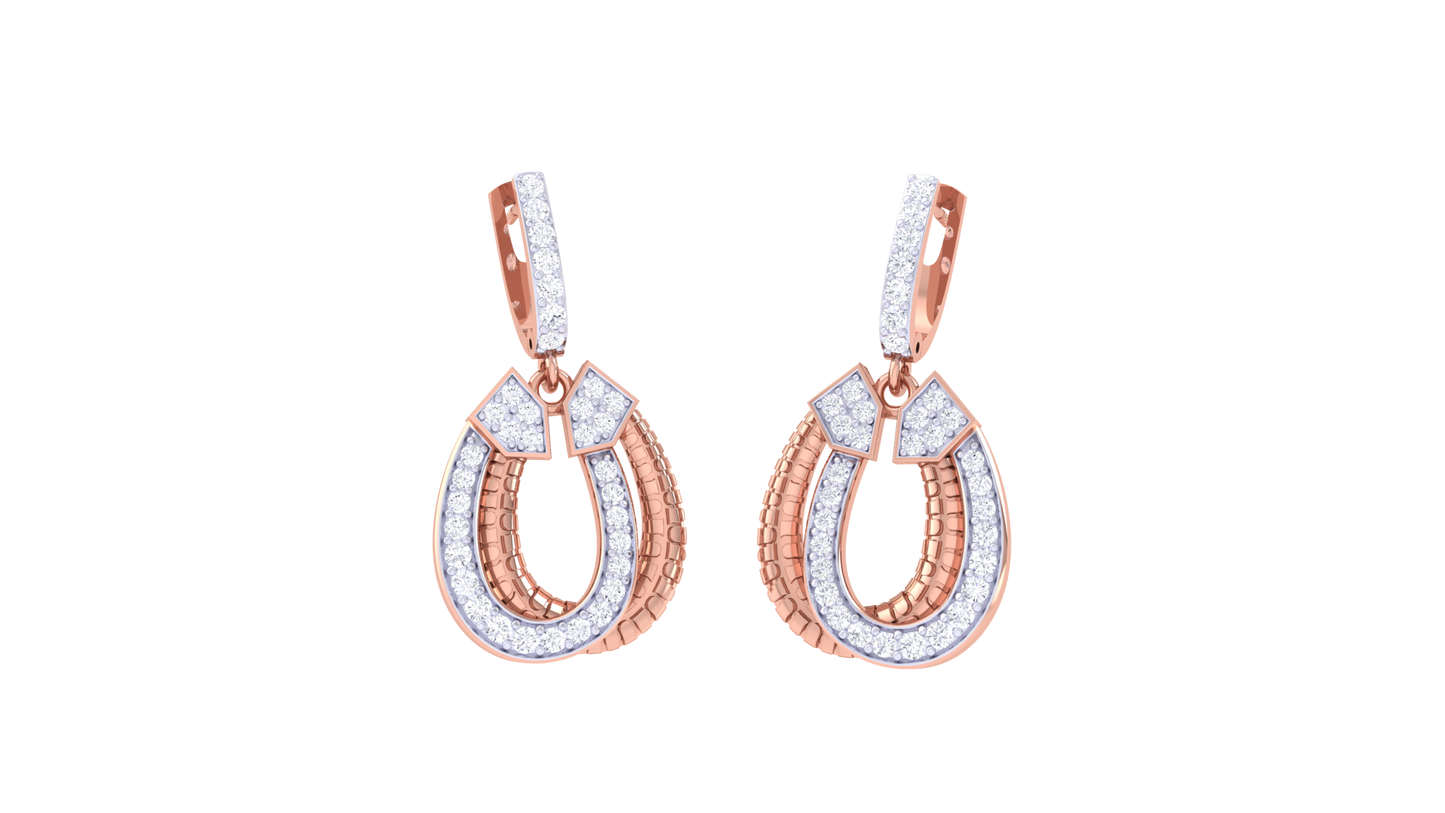 Lumina Hoop Earrings In Gold - 0.45 Ct Diamonds
