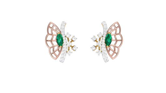 Enchanting Butterflies Diamond Stud Earrings - 0.23 Ct