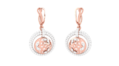 0.80 Ct- Celeste Lustrous Gold and Diamond Hoop Earrings