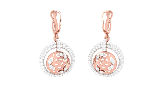 0.80 Ct- Celeste Lustrous Gold and Diamond Hoop Earrings