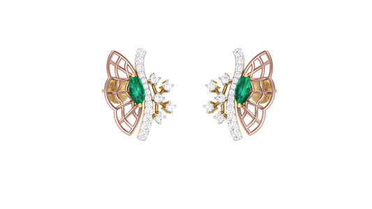 Enchanting Butterflies Diamond Stud Earrings - 0.23 Ct