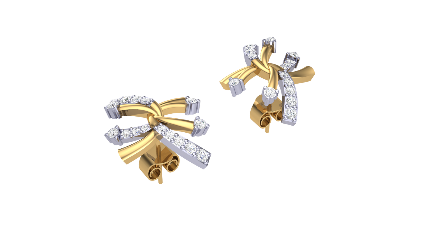 0.17 Ct - Midnight Gaze Diamond Stud Earrings