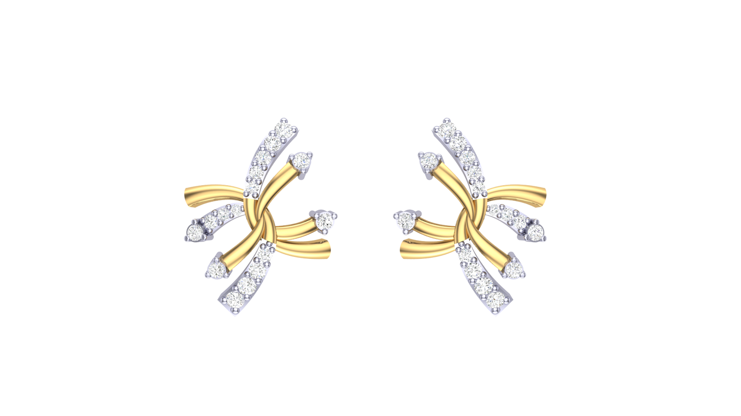 0.17 Ct - Midnight Gaze Diamond Stud Earrings