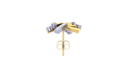 0.17 Ct - Midnight Gaze Diamond Stud Earrings