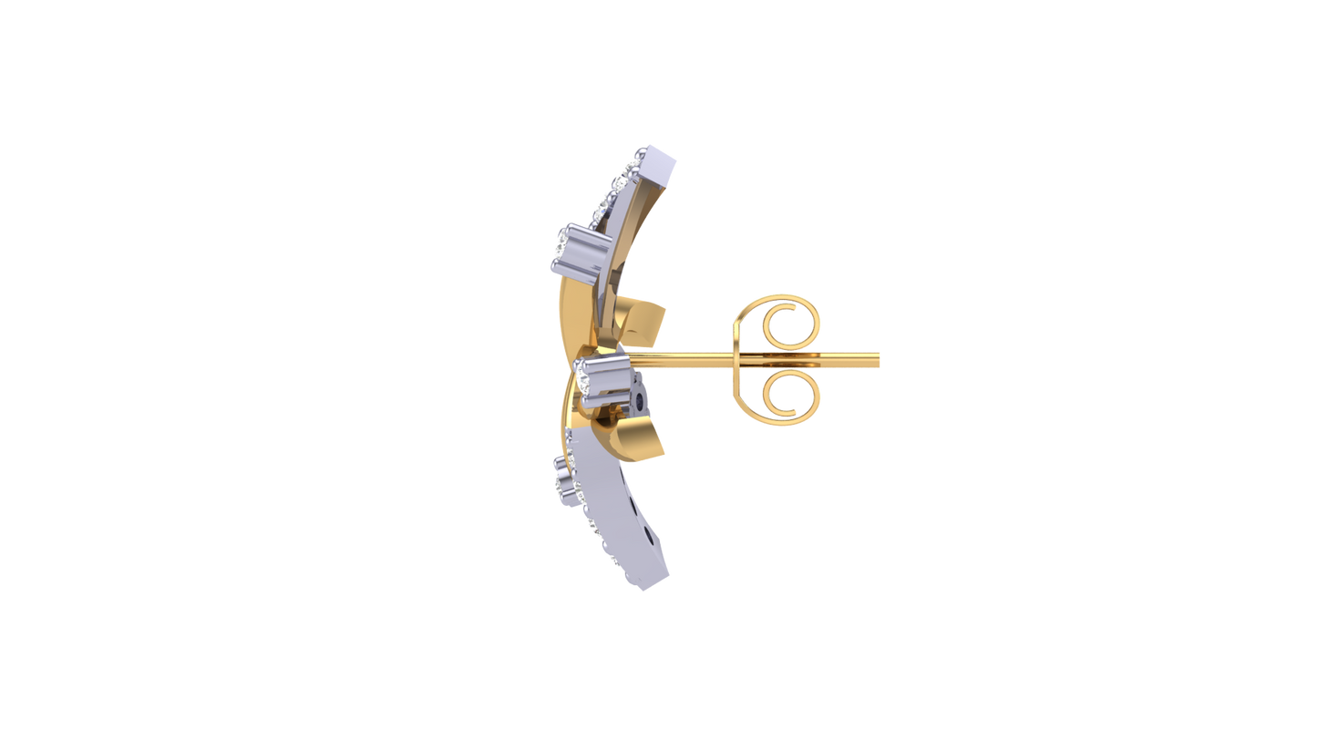 0.17 Ct - Midnight Gaze Diamond Stud Earrings