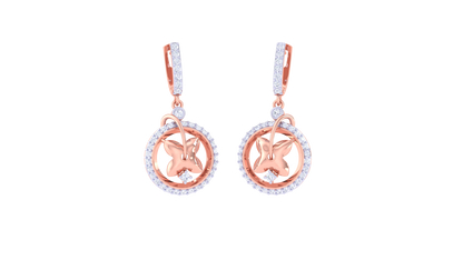 Twilight Star Hoop Earrings In Gold - 0.67 Ct Diamonds