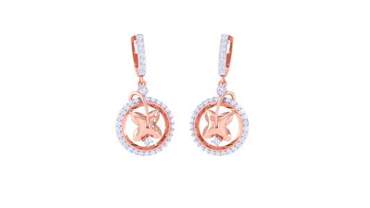 Twilight Star Hoop Earrings In Gold - 0.67 Ct Diamonds