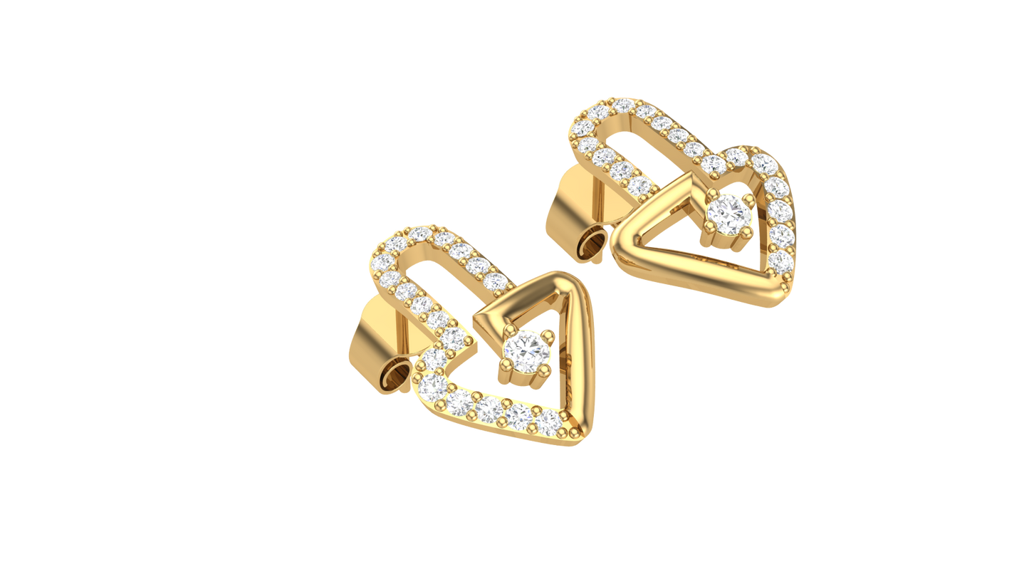 Love Knot Diamond Stud earrings In Gold - 0.25 Ct