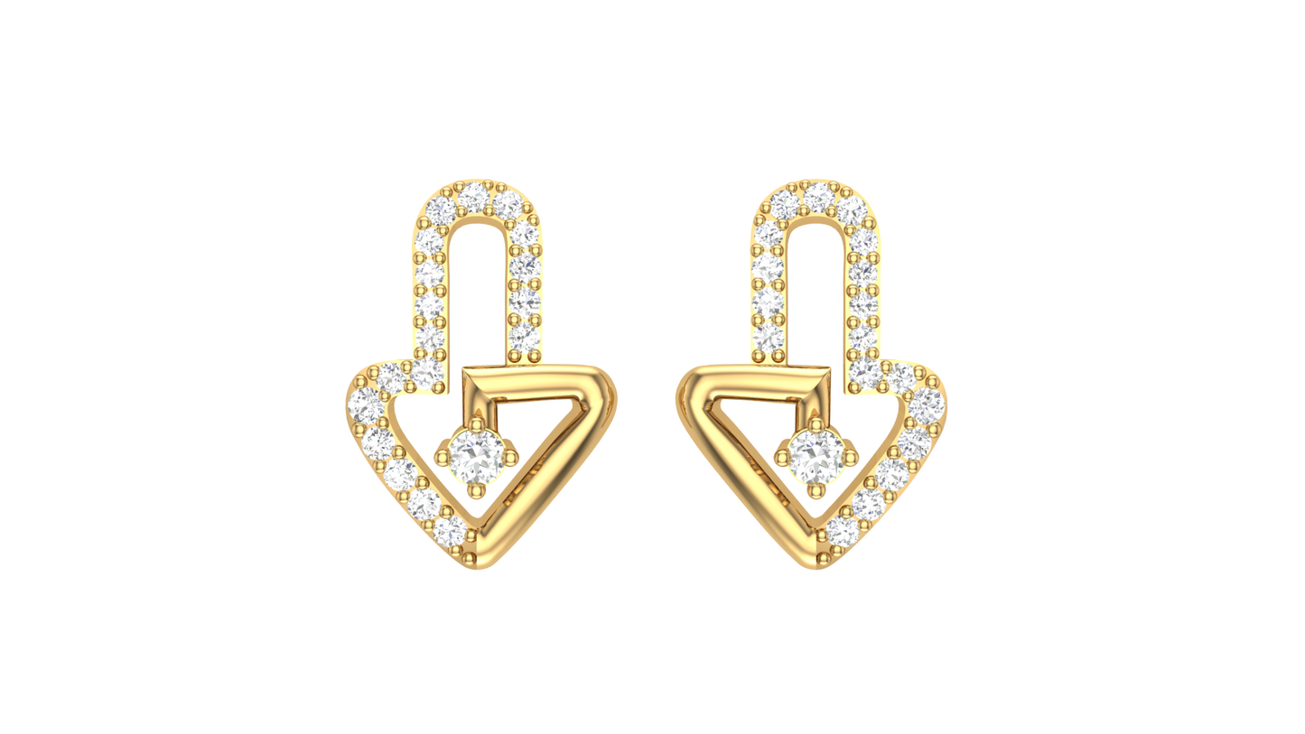 Love Knot Diamond Stud earrings In Gold - 0.25 Ct