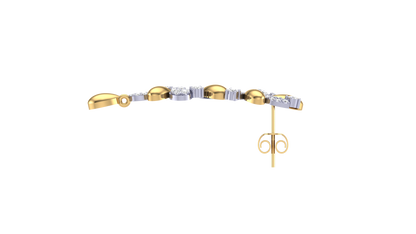 Celeste Flora Diamond Stud Drop Earrings - 0.76 Ct