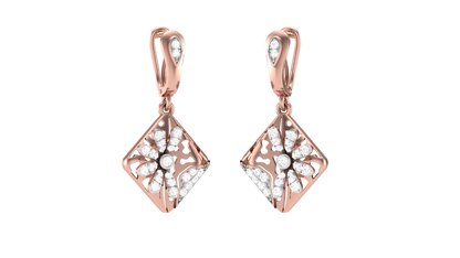 0.37 Ct- Vintage Grace Diamond Hoop Earrings