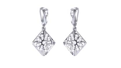 0.37 Ct- Vintage Grace Diamond Hoop Earrings