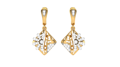 0.37 Ct- Vintage Grace Diamond Hoop Earrings