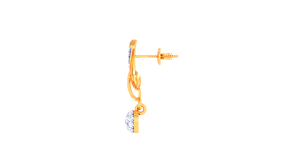 The Comet Swirl Drop Earrings In Gold - 0.37 Ct Shimmering Diamonds