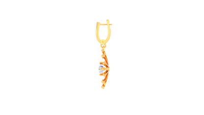 Firework Glow Rose Gold Hoop Earrings - 0.64 Ct Round Diamonds