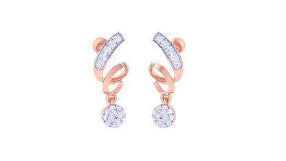 The Comet Swirl Drop Earrings In Gold - 0.37 Ct Shimmering Diamonds