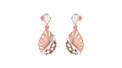 Floral Lace Diamond Drop Earrings - 0.21 Ct