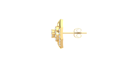 Galactic Halo Diamond Studs Drop Earrings - 0.56 Ct