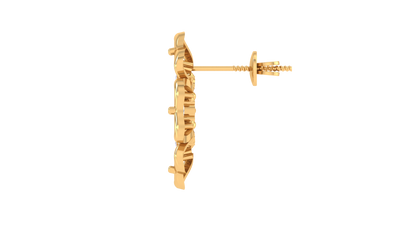 Luxurious Petals Stud Earrings In Rose Gold - 0.34 Ct Round Cut Diamonds