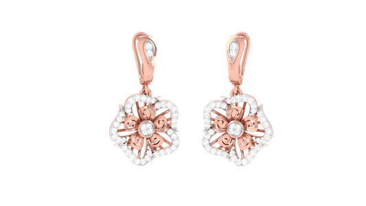 Dewdrop Radiance Diamond Hoop Earrings - 0.56 Ct