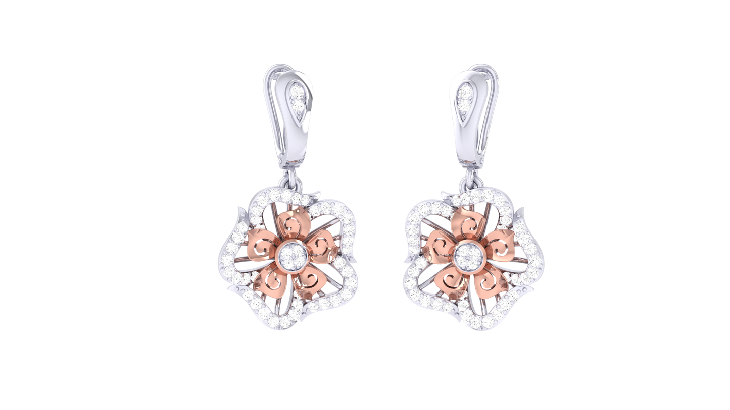 Dewdrop Radiance Diamond Hoop Earrings - 0.56 Ct