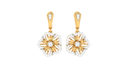 Dewdrop Radiance Diamond Hoop Earrings - 0.56 Ct