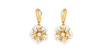 Dewdrop Radiance Diamond Hoop Earrings - 0.56 Ct