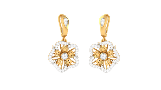 Dewdrop Radiance Diamond Hoop Earrings - 0.56 Ct