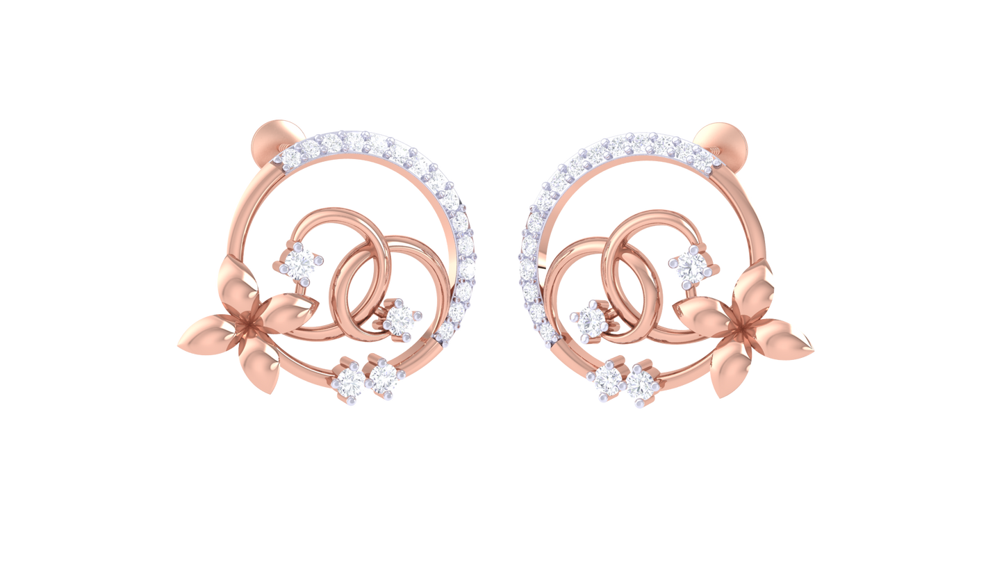 Timeless Twist Diamond Stud Earrings - 0.39 Ct