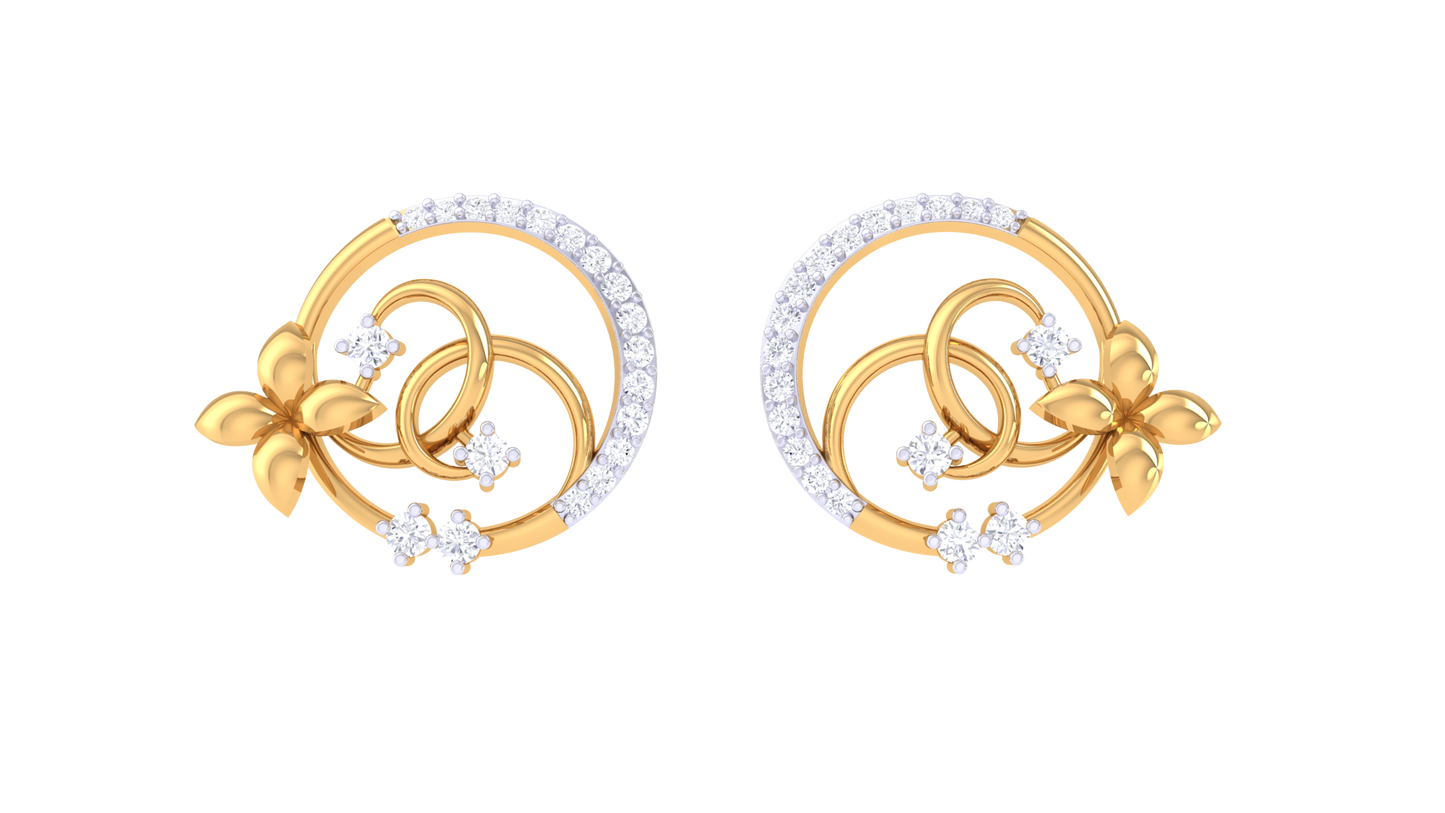 Timeless Twist Diamond Stud Earrings - 0.39 Ct