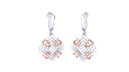 Royal Glow Hoop Earings In Gold - 0.58 Ct Round Cut Diamonds