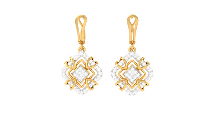 Royal Glow Hoop Earings In Gold - 0.58 Ct Round Cut Diamonds