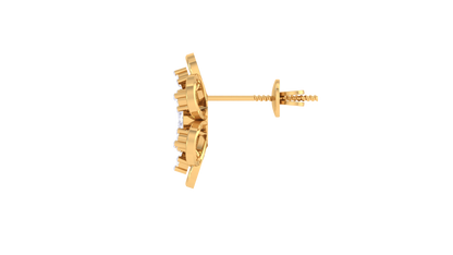 0.24 Ct.- Petal Spark Diamond Stud Earrings