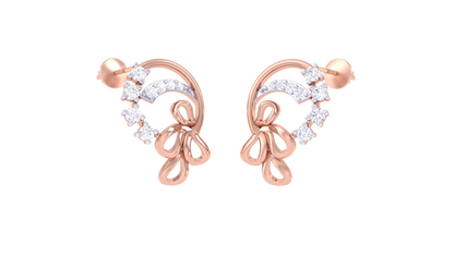 Petal Droplet Diamond Stud earrings - 0.13 Ct