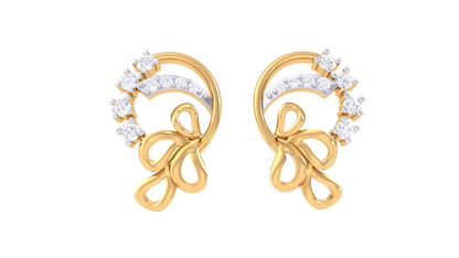 Petal Droplet Diamond Stud earrings - 0.13 Ct