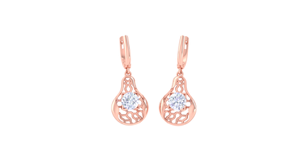 Celestia Glow Gold Hoop Earrings - 0.64 Ct Diamond In Centers