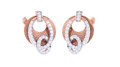 Twisted Radiance Diamond Stud Earring - 0.41 Ct