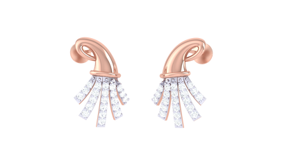 Abstract Glow Diamond Drop Earrings In Gold - 0.24 Ct