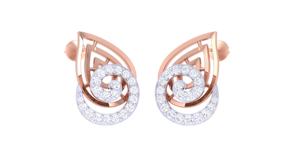 Floral Frost Diamond Stud Earrings - 0.31 Ct