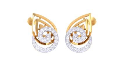 Floral Frost Diamond Stud Earrings - 0.31 Ct