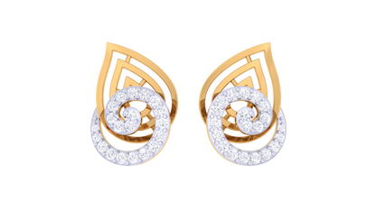 Floral Frost Diamond Stud Earrings - 0.31 Ct